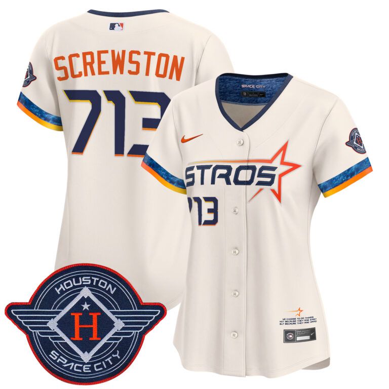 Women Houston Astros 713 Screwston cream 2025 City Connect Vapor Premier Limited Jersey->women mlb jersey->Women Jersey